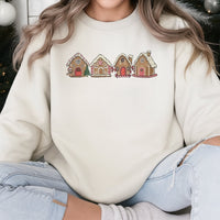 Adorable Holiday Cookie Sweater, Gingerbread House Christmas Sweatshirt, Festive Baker Crewneck, Xmas Gingerbread Pullover, Comfy Holiday Present