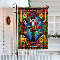 Double Sided Holiday Soldier Yard Flag, Christmas Nutcracker Garden Flag, Festive Winter Seasonal Flag, Xmas Yard Porch Decor Present