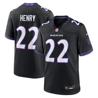 Baltimore Ravens Derrick Henry Black Alternate Game Jersey
