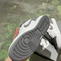 Retro High Top Sneakers, White Gray Colorway, Lace Up Design, Casual Gift for Sneaker Fans
