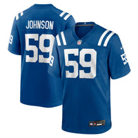 Indianapolis Colts Buddy Johnson Royal Team Game Jersey