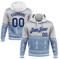 Personalized Name and Number Holiday Sweatshirt, Custom Christmas Sports Hoodie, Festive Team Pullover Hoodie, Xmas Present for Sports Fans