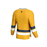 West Virginia Mountaineers Spirit Hockey Jersey - Gold