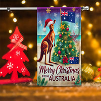 Kangaroo Santa Hat Holiday Yard Flag, Australian Christmas Garden Flag, Aussie Xmas Lawn Banner, Summer Christmas Outdoor Decor