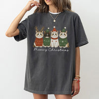 Adorable Kittens in Sweaters Tee, Meowy Christmas Cat T-Shirt, Humorous Winter Cat Lover T-Shirt, Festive Graphic Cat Shirt, Pet Owner Xmas Present