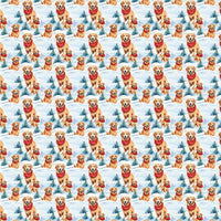 Festive Winter Dog Gift Wrap, Golden Retriever Christmas Wrapping Paper, Holiday Golden Retriever Wrapping Paper Roll, Xmas Dog Lover Wrap