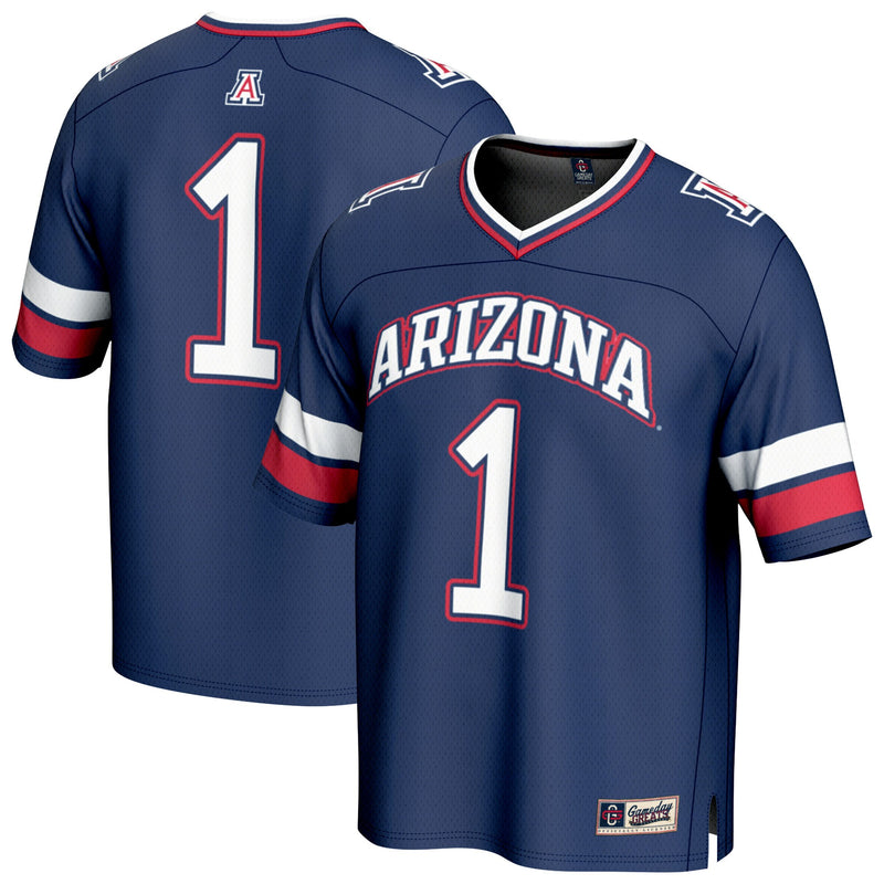 #1 Arizona Wildcats Collegiate Football Fashion Jersey - Navy