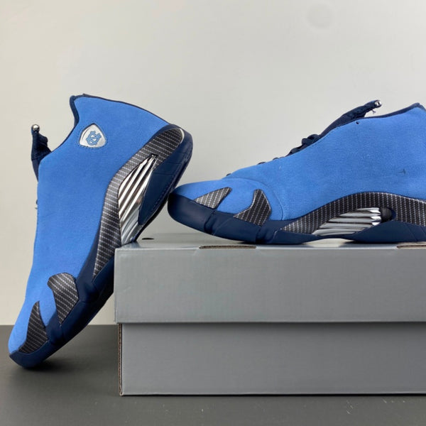 Retro Basketball Shoes, Blue Black Colorway, Lace Up Design, Casual Gift for Shoe Lovers