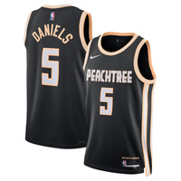 Atlanta Hawks 2025/26 City Edition Swingman Jersey - Black - Dyson Daniels