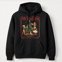 Retro Deck the Halls Hooded Sweatshirt, Humorous Christmas Hoodie, Holiday Graphic Pullover Hoodie, Winter Xmas Sweater Present for Family