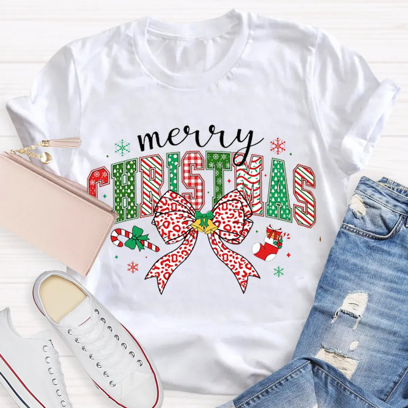 Adorable Holiday Educator Shirt, Merry Christmas Teacher T-Shirt, School Teacher Graphic Tee, Winter Christmas Teacher Shirt, Teacher Xmas Present