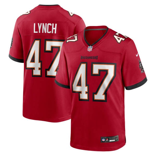 Tampa Bay Buccaneers John Lynch Red Game Retired Player Jersey