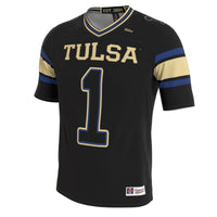 Tulsa Golden Hurricane Lightweight Collegiate Football Blackout Fashion Jersey