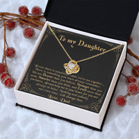 Dad to Daughter Love Knot Pendant, To My Daughter Love Knot Necklace, Cubic Zirconia Love Knot Jewelry, Birthday Christmas Keepsake Present