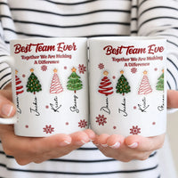 Personalized Christmas Coworker Coffee Mug, Best Team Ever Ceramic Mug, Office Appreciation Mug, Team Employee Present