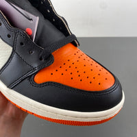 High Top Sneakers, White Black Orange Colorway, Lace Up Design, Casual Gift for Sneaker Fans