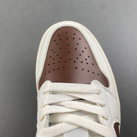 Low Top Sneakers, Burgundy White Brown Colorway, Lace Up Design, Casual Gift for Sneaker Fans