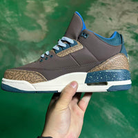 Mid Top Sneakers, Brown Blue Colorway, Lace Up Design, Casual Gift for Sneaker Fans