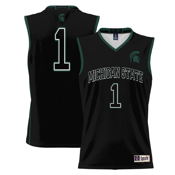 #1 Michigan State Spartans Lightweight Basketball Jersey - Black