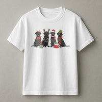 Festive Labrador Retriever Holiday Graphic Tee, Christmas Black Lab T-Shirt, Adorable Dog Lover Christmas Shirt, Pet Owner Xmas Present