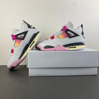 Retro Low Top Sneakers, White Black Pink Colorway, Lace Up Design, Casual Gift for Sneaker Fans