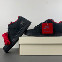 Low Top Sneakers, Black Red Colorway, Lace Up Design, Casual Gift for Sneaker Fans