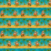 Aloha Beach Christmas Gift Wrap, Tropical Santa Wrapping Paper, Hawaiian Santa Gift Wrap, Coastal Holiday Wrapping Paper, Beach Gift Wrap
