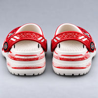 OSU Scarlet and White - Block O Buckeye Clogs