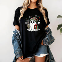 Spooky Holiday Ghost Shirt, Adorable Christmas Ghost T-Shirt, Humorous Xmas Spirit Graphic Tee, Holiday Season T-shirt, Adorable Winter Ghost Shirt