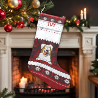 Custom Dog Name Holiday Stocking, Personalized Australian Shepherd Christmas Stocking, Aussie Pet Xmas Stocking, Dog Lover Holiday Decor