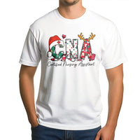 Festive Medical Stethoscope Tee, CNA Christmas Shirt, Nurse Assistant Holiday T-Shirt, Certified Nursing Assistant Xmas Present