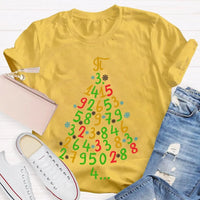 Festive Math Teacher T-Shirt, Christmas Tree Mathematics Shirt, Holiday Math Graphic Tee, Christmas School Shirt, Present for Math Students