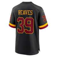 Washington Commanders Jeremy Reaves Black Hail Raiser Alternate Game Jersey