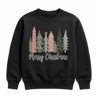 Minimalist Forest Pine Tree Sweatshirt, Merry Christmas Tree Sweatshirt, Comfy Holiday Graphic Crewneck, Winter Nature Sweatshirt, Xmas Present