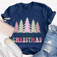 Pink Bow Aesthetic Holiday Graphic Tee, Coquette Christmas Tree T-Shirt, Girly Winter Vacation Shirt, Vintage Christmas Present for Her