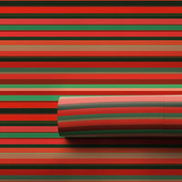 Red Green Black Holiday Gift Wrap Roll, Striped Christmas Wrapping Paper, Modern Festive Present Wrap, Seasonal Packaging Paper