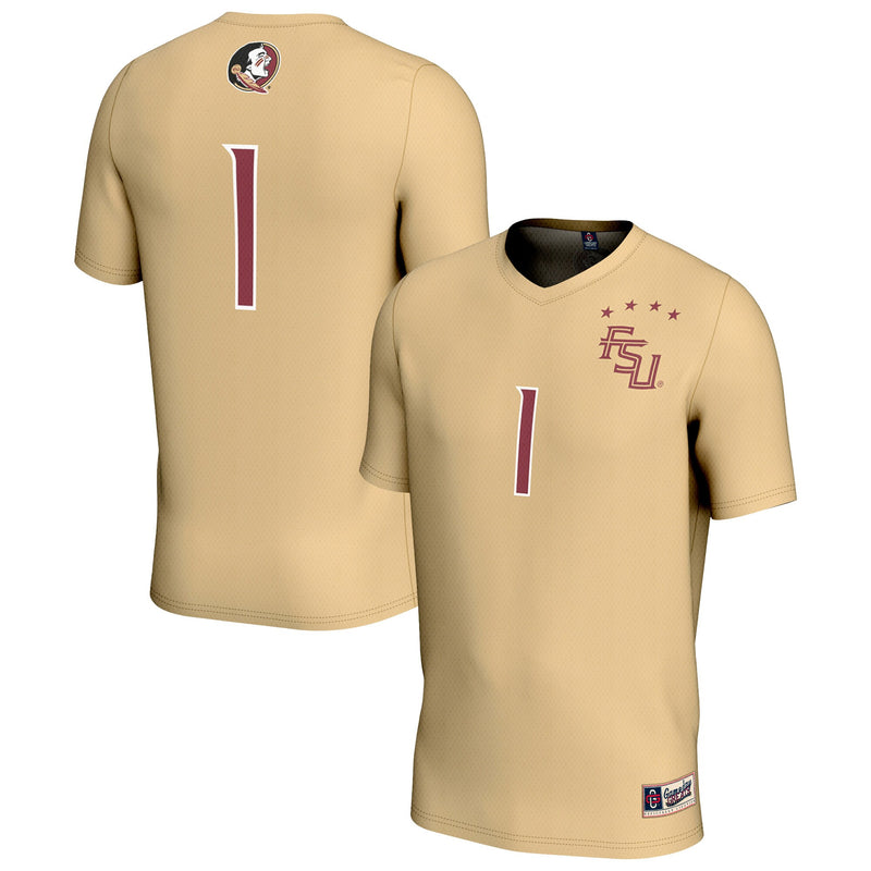 #1 Florida State Seminoles Lightweight Collegiate Soccer Fashion Jersey - Gold