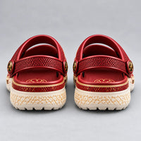 ALA Script Pride - Crimson and Cream Clogs