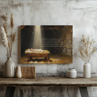 Holy Christmas Story Canvas Print, Nativity Scene Canvas Wall Art, Christian Religious Canvas Decor, Sacred Holiday Home Wall Art