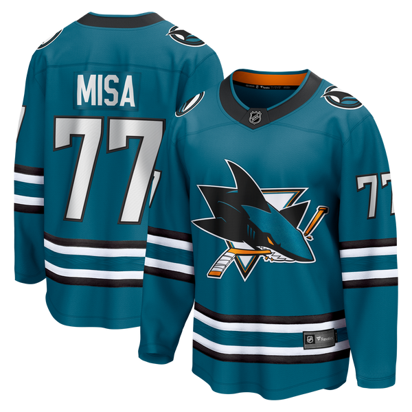 San Jose Sharks Michael Misa Teal Breakaway Jersey