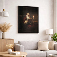 Vintage Christmas Canvas Wall Art, Santa Claus Reading a Book Canvas Print, Oil Painting Style Holiday Canvas, Festive Xmas Wall Decor