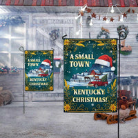 Red Truck Farm Scene Yard Flag, Kentucky Christmas Garden Flag, Small Town Holiday Double Sided Outdoor Flag, Winter Lawn Decor Present