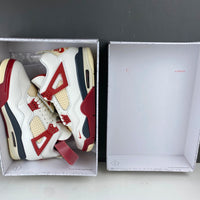 Low Top Sneakers, White Black Red Colorway, Lace Up Design, Casual Gift for Sneaker Fans