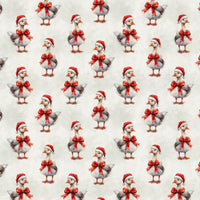 Santa Hat Bird Holiday Gift Wrap, Christmas Goose Wrapping Paper, Whimsical Farm Animal Wrap Paper Roll, Bird Lover Festive Wrapping Paper