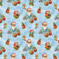 Tropical Holiday Floral Gift Wrap, Tinsel Tropic Christmas Wrapping Paper, Festive Palm Present Wrap Paper, Luxury Xmas Wrapping Paper Roll