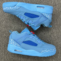 Low Top Basketball Shoes, Lake Blue Colorway, Lace Up Design, Casual Gift for Shoe Lovers