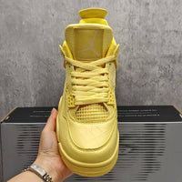 Mid Top Sneakers, Yellow Colorway, Lace Up Design, Casual Gift for Sneaker Fans