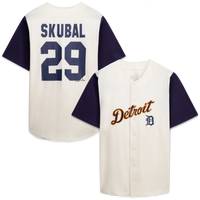Detroit Tigers Cream/Navy Big & Tall Two-Color Fashion Jersey