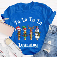 Festive School Holiday Shirt, Christmas Pencil Learning T-Shirt, Adorable Christmas Teacher Graphic Tee, Classroom Winter Shirt