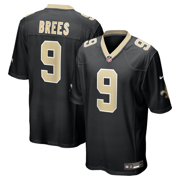 New Orleans Saints Drew Brees Black Team Game Jersey